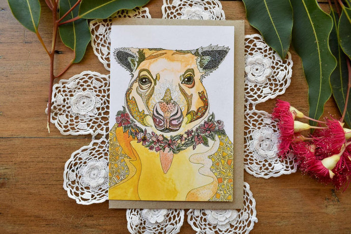 Greeting Card - Tree Kangaroo - Zinia King