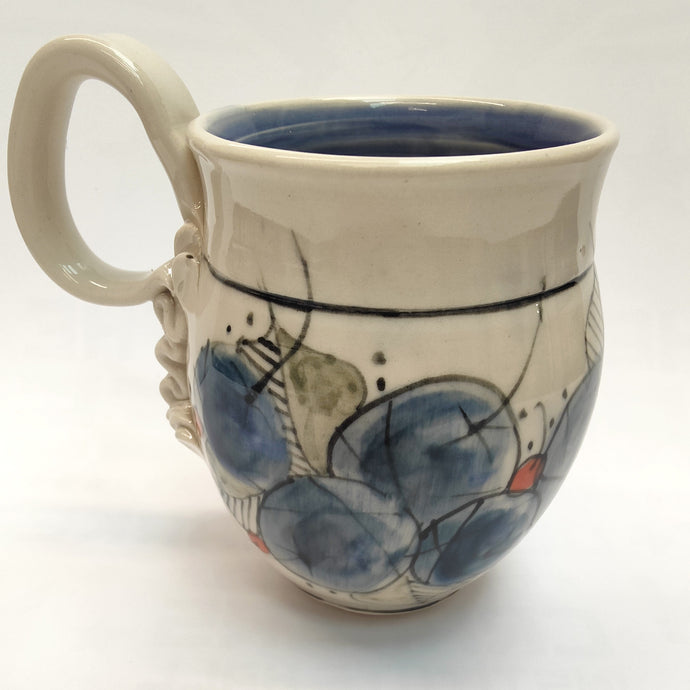 Hand painted stoneware mug - Marilyn Saccardo
