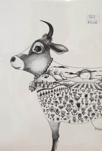 A4 print - Cropped Cow-Homewares-Atelier Crafers 