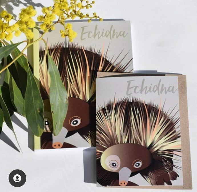 Echidna Greeting Card - Gilli Graphics