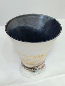 Vase - Dark Blue interior- Indigo Clay