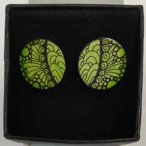 Hand drawn ear studs #10 - Helen Kuster