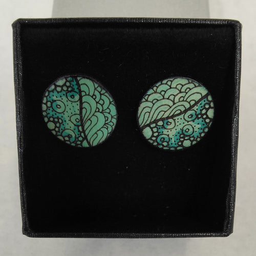 Hand drawn ear studs #12- Helen Kuster