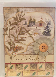 Christmas Card - Handmade - Season's Greetings - Kaye Esplin