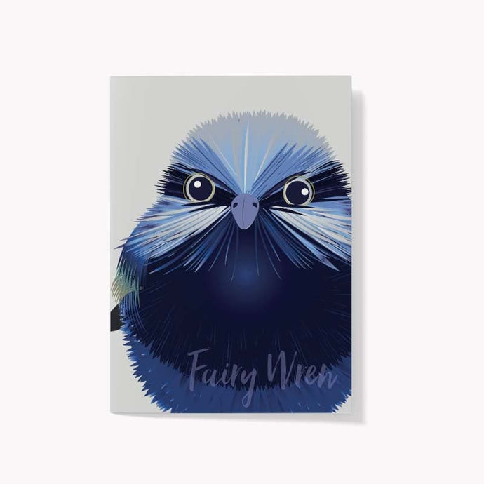 Fairy Wren Greeting Card - Gilli Graphics