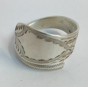 Vintage 1929 Harrods Sterling Silver Ring - Silver Rose Jewellery