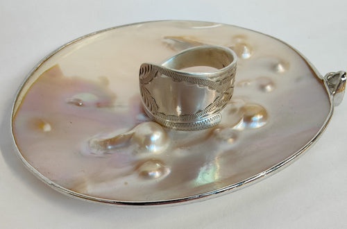 Vintage 1929 Harrods Sterling Silver Ring - Silver Rose Jewellery