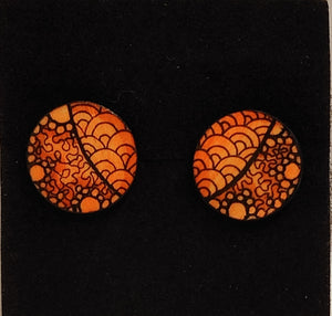 Stud Earrings  - Orange - Helen Kuster