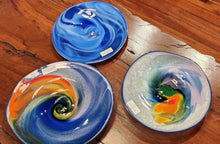 Load image into Gallery viewer, Glass Platter Blue -Tim Shaw Glass Artist