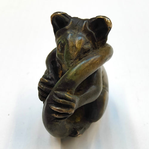 Possum holding tail- bronze miniature by Silvio Apponyi