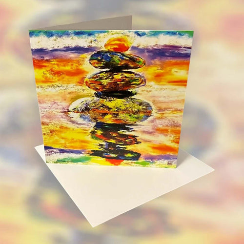 Greeting Card - The Art of Rock Balancing - Kendra Chang