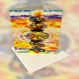 Greeting Card - The Art of Rock Balancing - Kendra Chang