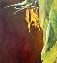 Load image into Gallery viewer, The Last Sunflowers - Oil on Marine Ply - Leah Newman