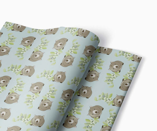 Wombat Gift Wrap - Gilli Graphics